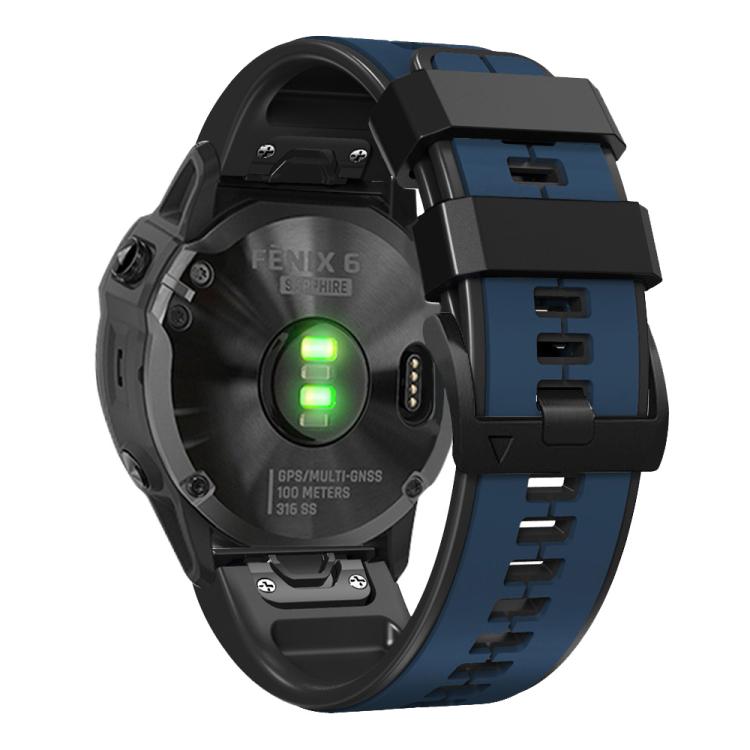 For Garmin QuickFit 22mm Kalebol Two-color Pin Silicone Watch Band