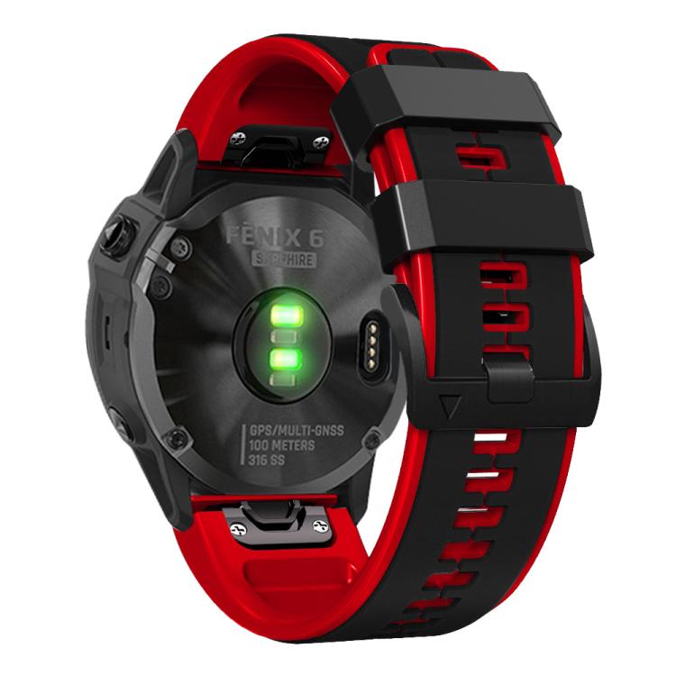 For Garmin QuickFit 22mm Kalebol Two-color Pin Silicone Watch Band