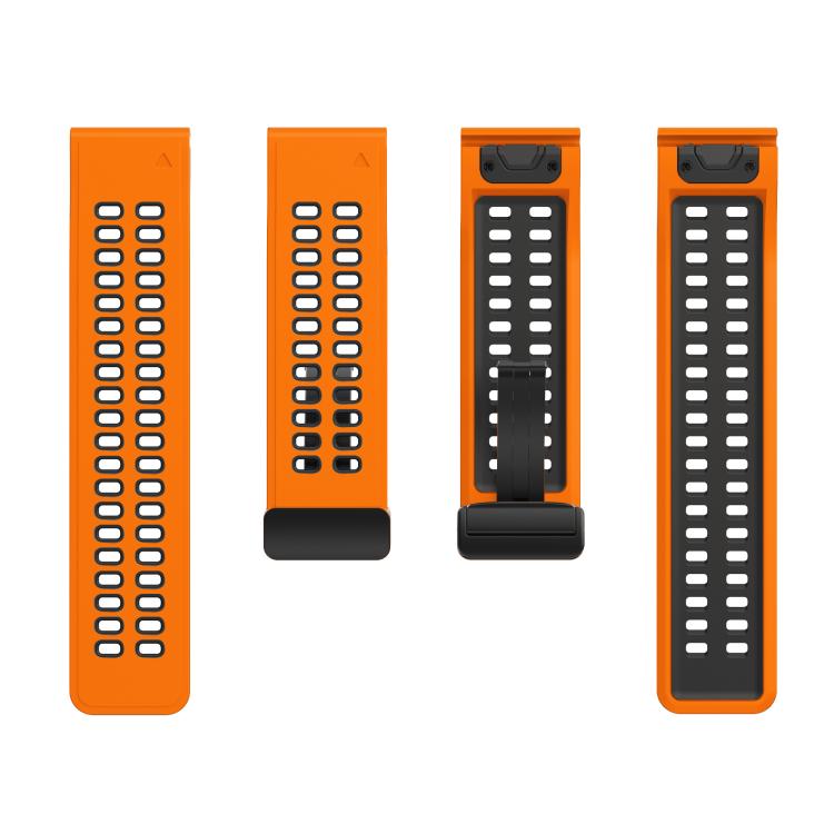 For Garmin QuickFit 26mm Kalebol Two-color Magnetic Silicone Watch Band