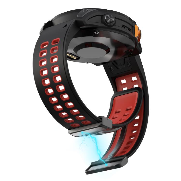 For Garmin QuickFit 26mm Kalebol Two-color Magnetic Silicone Watch Band
