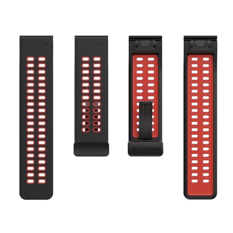 For Garmin QuickFit 26mm Kalebol Two-color Magnetic Silicone Watch Band