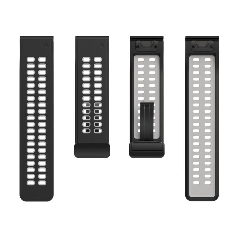 For Garmin QuickFit 26mm Kalebol Two-color Magnetic Silicone Watch Band