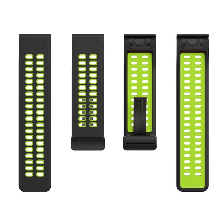 For Garmin QuickFit 26mm Kalebol Two-color Magnetic Silicone Watch Band