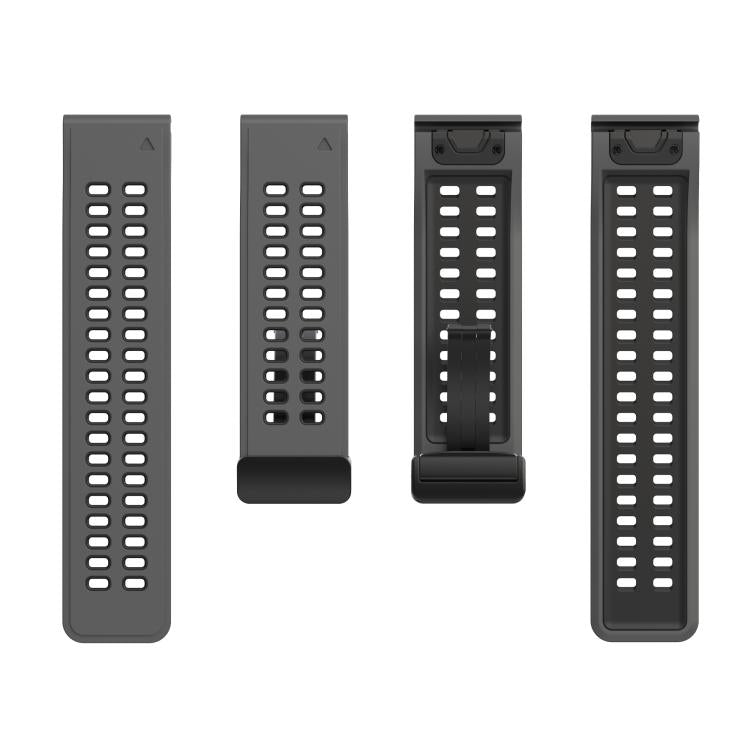 For Garmin QuickFit 26mm Kalebol Two-color Magnetic Silicone Watch Band