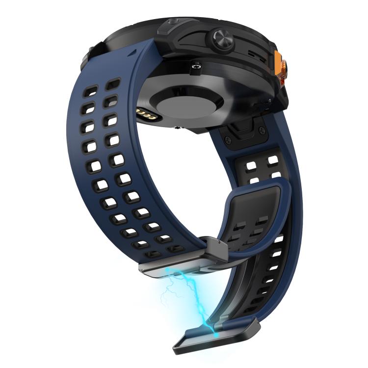 For Garmin QuickFit 26mm Kalebol Two-color Magnetic Silicone Watch Band