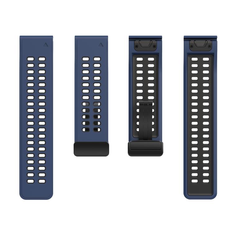 For Garmin QuickFit 26mm Kalebol Two-color Magnetic Silicone Watch Band