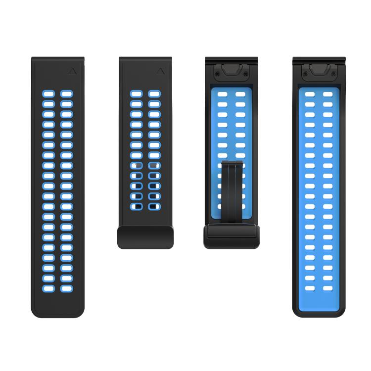 For Garmin QuickFit 26mm Kalebol Two-color Magnetic Silicone Watch Band