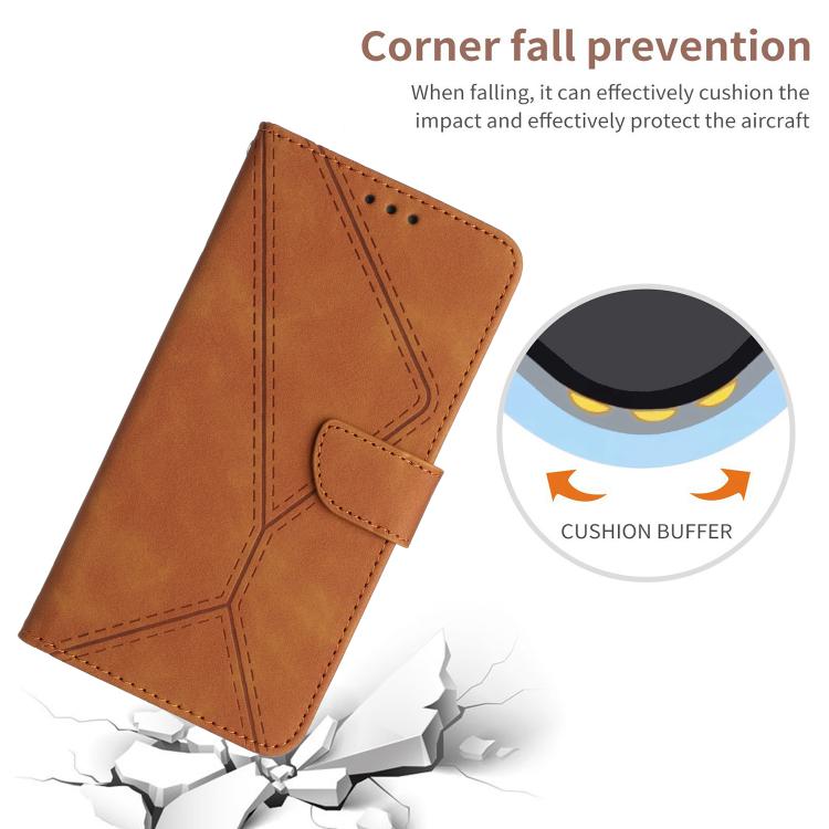 For Tecno Spark 40 4G Stitching Embossed Leather Phone Case