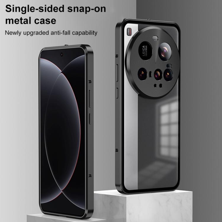 For Xiaomi 15 Ultra Snap Buckle Single-sided Metal Frame Frosted Phone Case