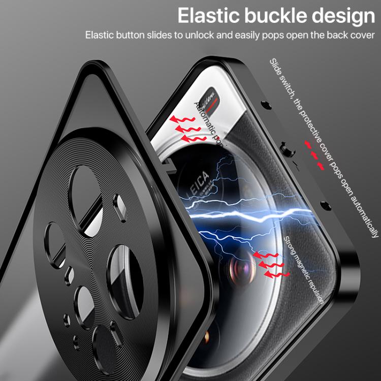 For Xiaomi 15 Ultra Snap Buckle Single-sided Metal Frame Frosted Phone Case
