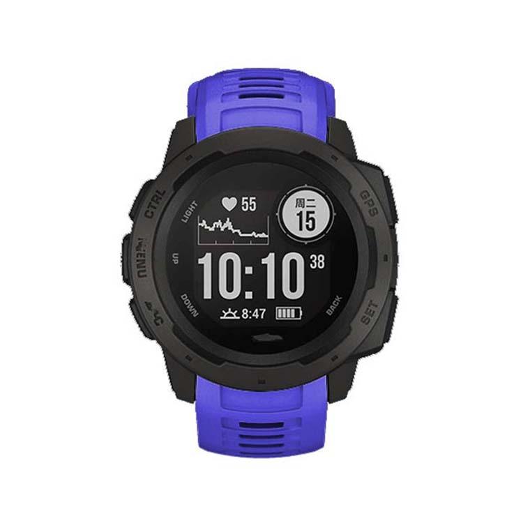 For Garmin Instinct 22mm Kalebol Steel Buckle Silicone Watch Band