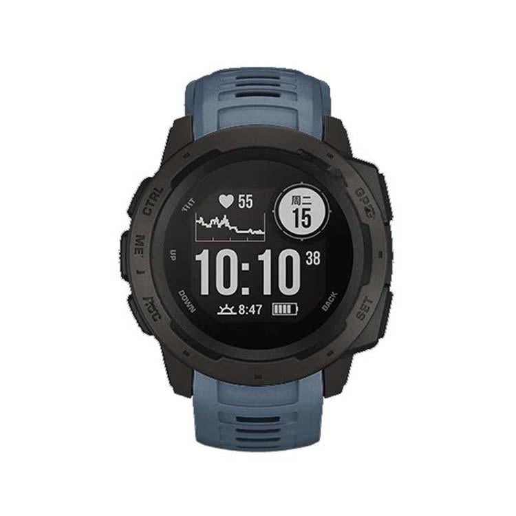 For Garmin Instinct 22mm Kalebol Steel Buckle Silicone Watch Band