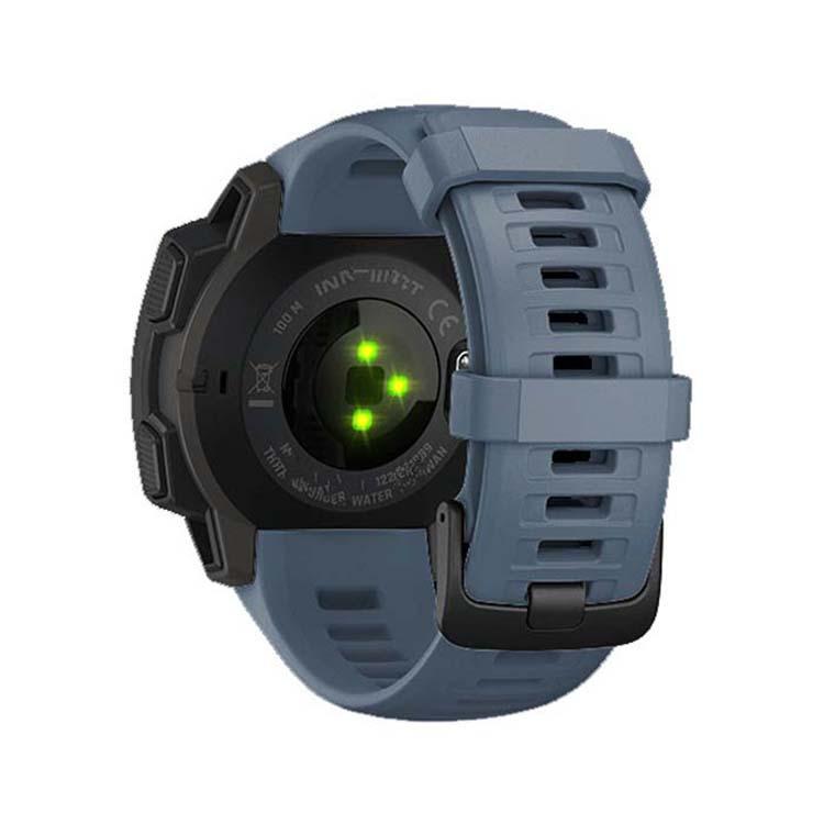 For Garmin Instinct 22mm Kalebol Steel Buckle Silicone Watch Band