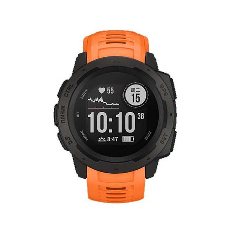 For Garmin Instinct 22mm Kalebol Steel Buckle Silicone Watch Band