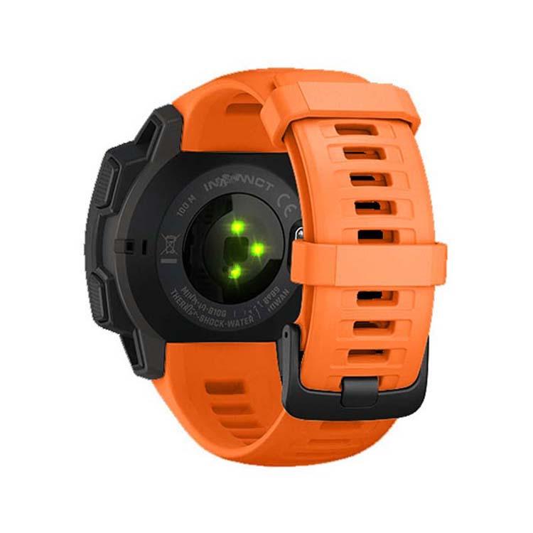 For Garmin Instinct 22mm Kalebol Steel Buckle Silicone Watch Band