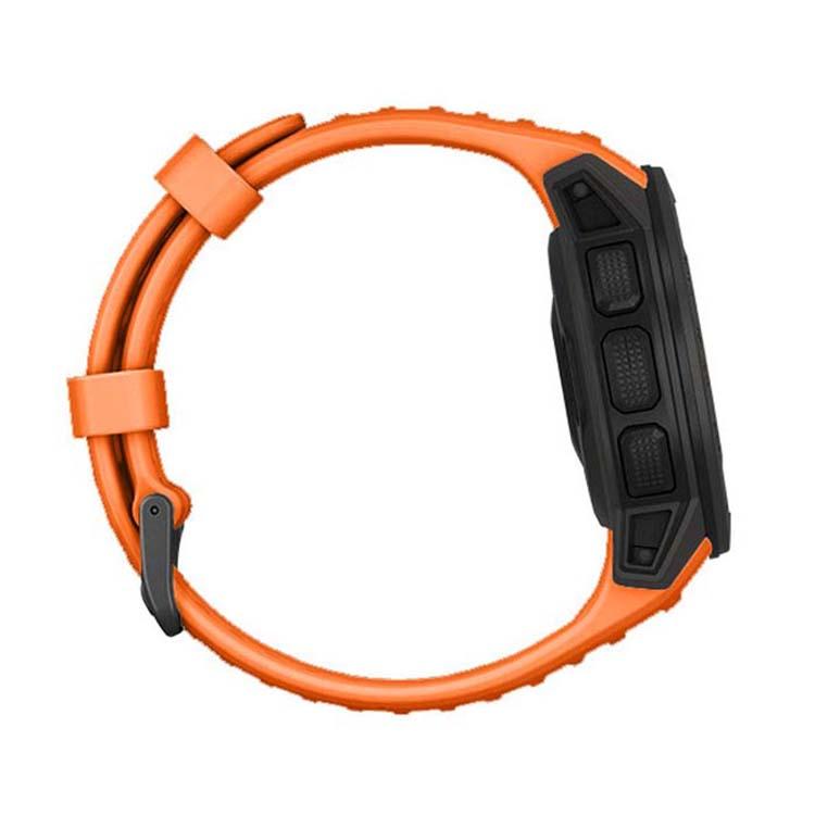 For Garmin Instinct 22mm Kalebol Steel Buckle Silicone Watch Band
