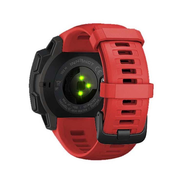 For Garmin Instinct 22mm Kalebol Steel Buckle Silicone Watch Band