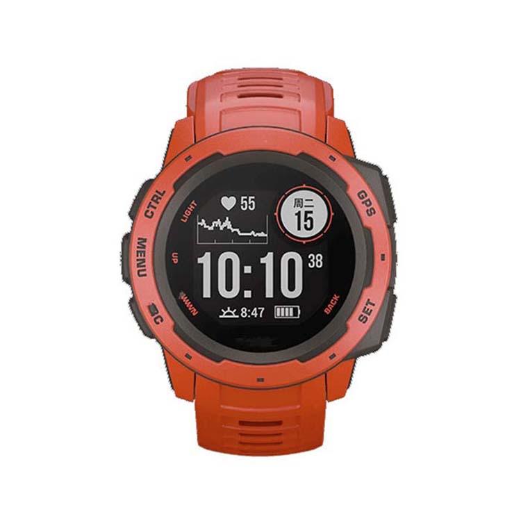 For Garmin Instinct 22mm Kalebol Steel Buckle Silicone Watch Band