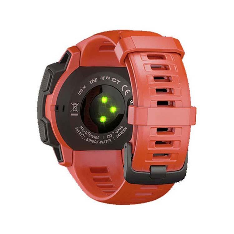 For Garmin Instinct 22mm Kalebol Steel Buckle Silicone Watch Band