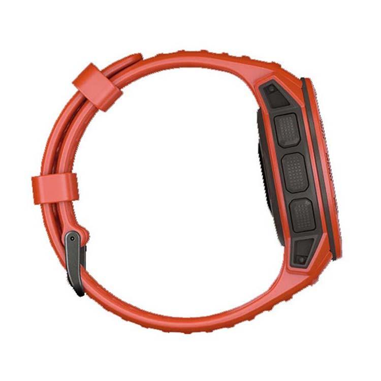 For Garmin Instinct 22mm Kalebol Steel Buckle Silicone Watch Band
