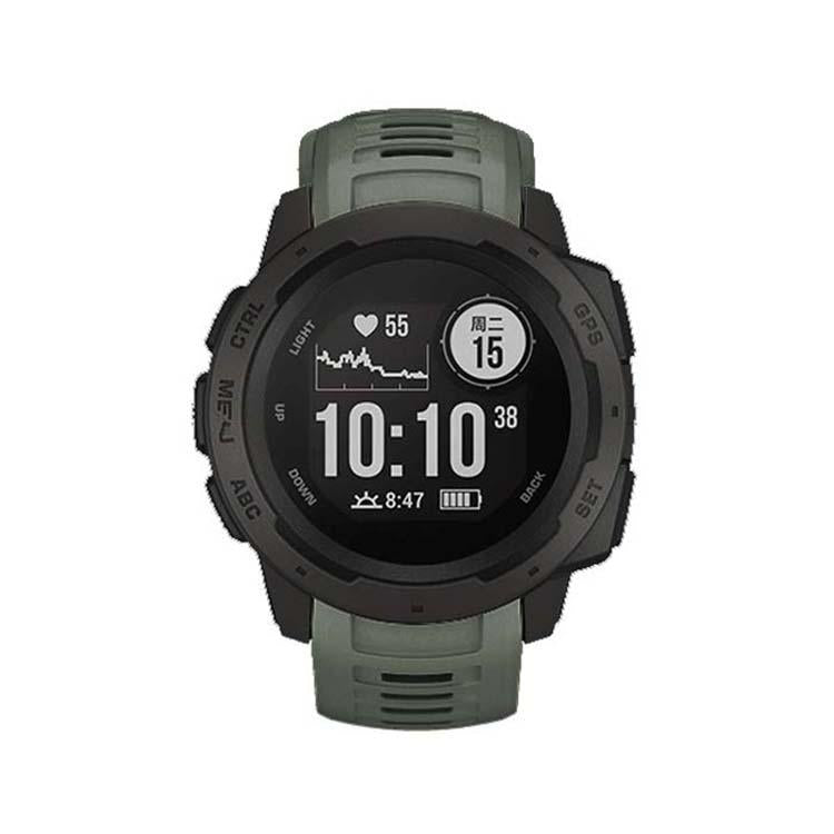 For Garmin Instinct 22mm Kalebol Steel Buckle Silicone Watch Band