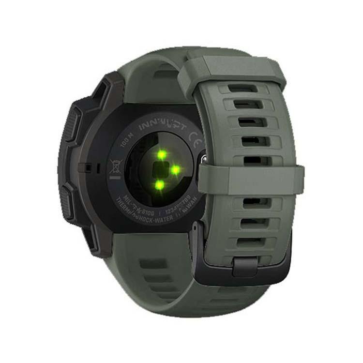 For Garmin Instinct 22mm Kalebol Steel Buckle Silicone Watch Band