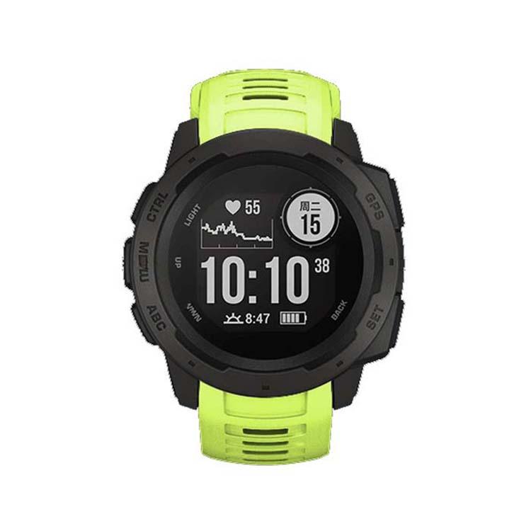For Garmin Instinct 22mm Kalebol Steel Buckle Silicone Watch Band