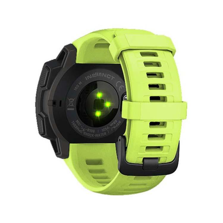 For Garmin Instinct 22mm Kalebol Steel Buckle Silicone Watch Band