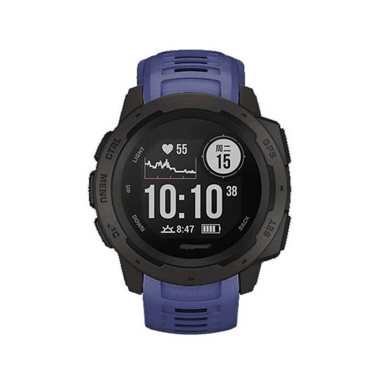 For Garmin Instinct 22mm Kalebol Steel Buckle Silicone Watch Band