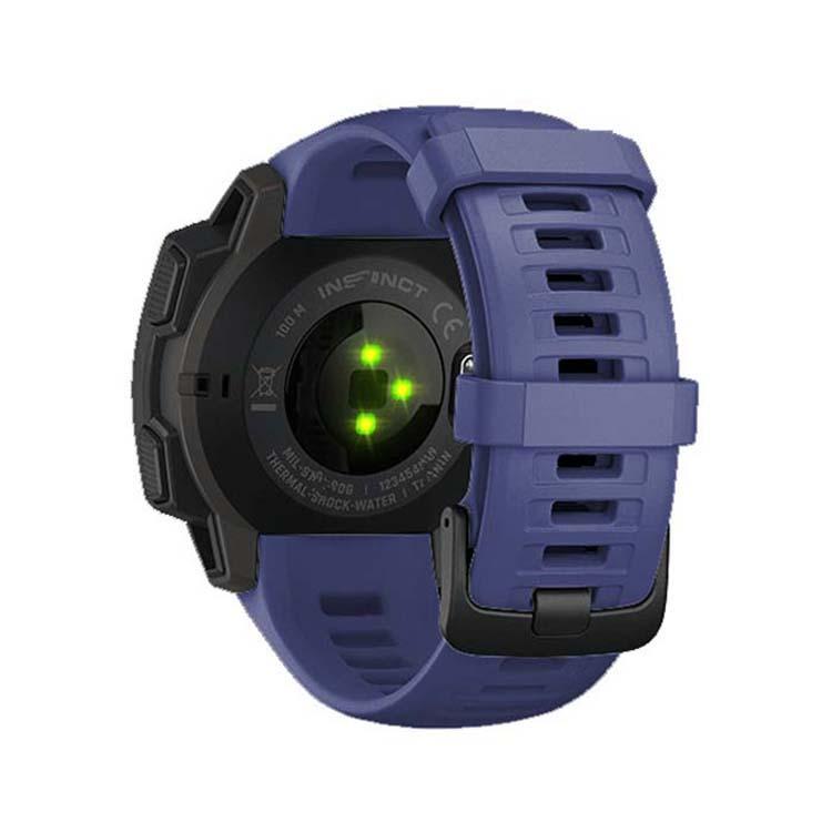 For Garmin Instinct 22mm Kalebol Steel Buckle Silicone Watch Band