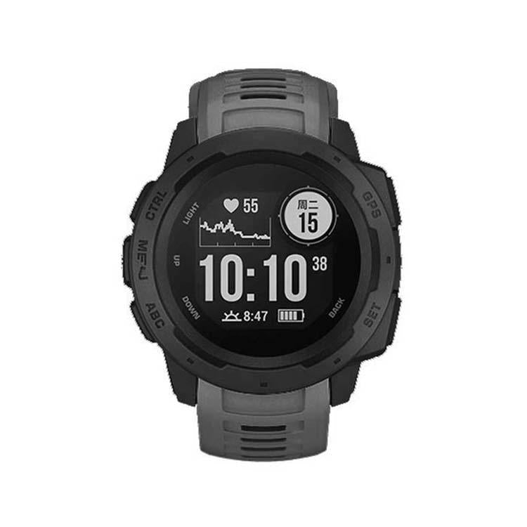 For Garmin Instinct 22mm Kalebol Steel Buckle Silicone Watch Band
