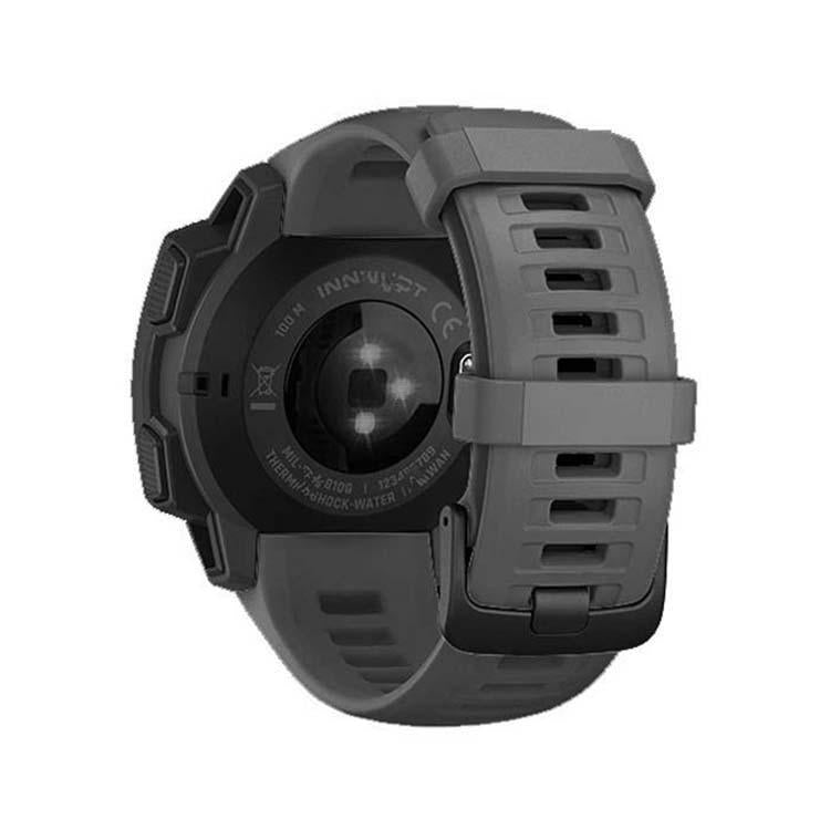 For Garmin Instinct 22mm Kalebol Steel Buckle Silicone Watch Band