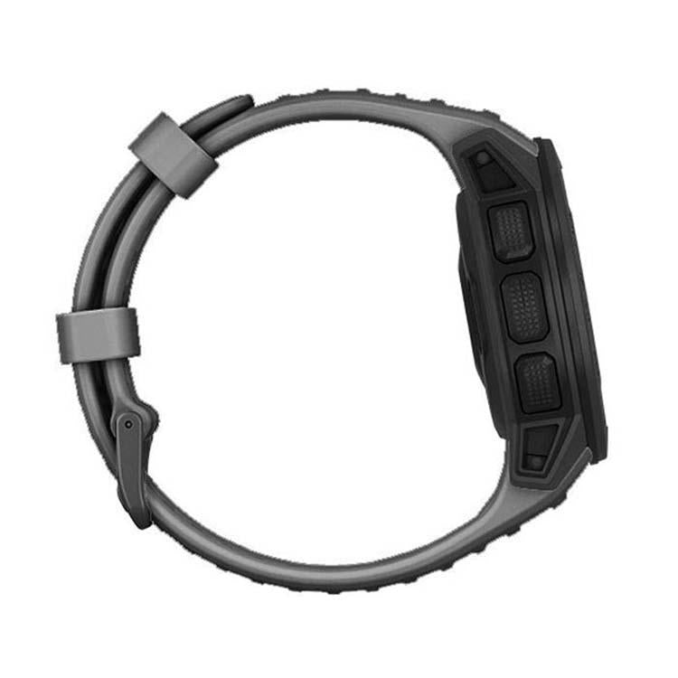 For Garmin Instinct 22mm Kalebol Steel Buckle Silicone Watch Band