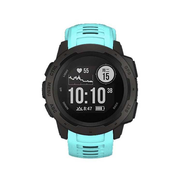 For Garmin Instinct 22mm Kalebol Steel Buckle Silicone Watch Band