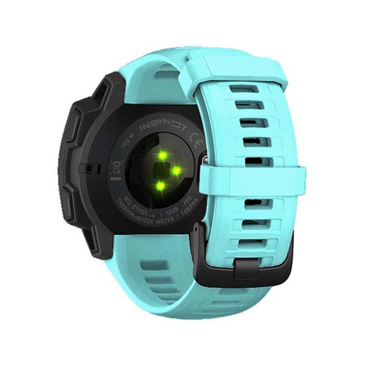 For Garmin Instinct 22mm Kalebol Steel Buckle Silicone Watch Band