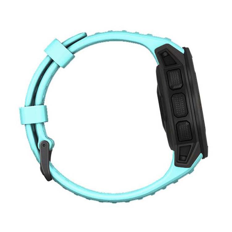 For Garmin Instinct 22mm Kalebol Steel Buckle Silicone Watch Band