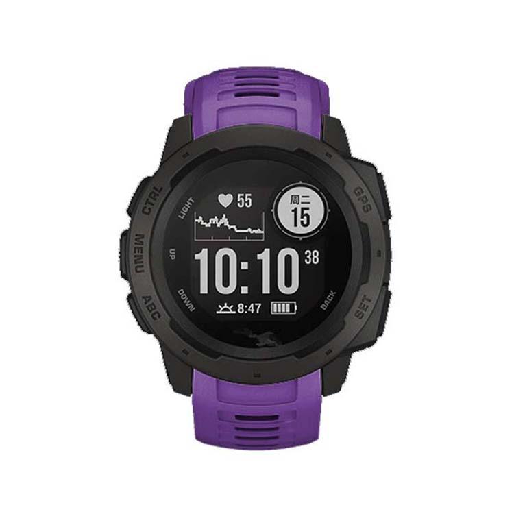 For Garmin Instinct 22mm Kalebol Steel Buckle Silicone Watch Band