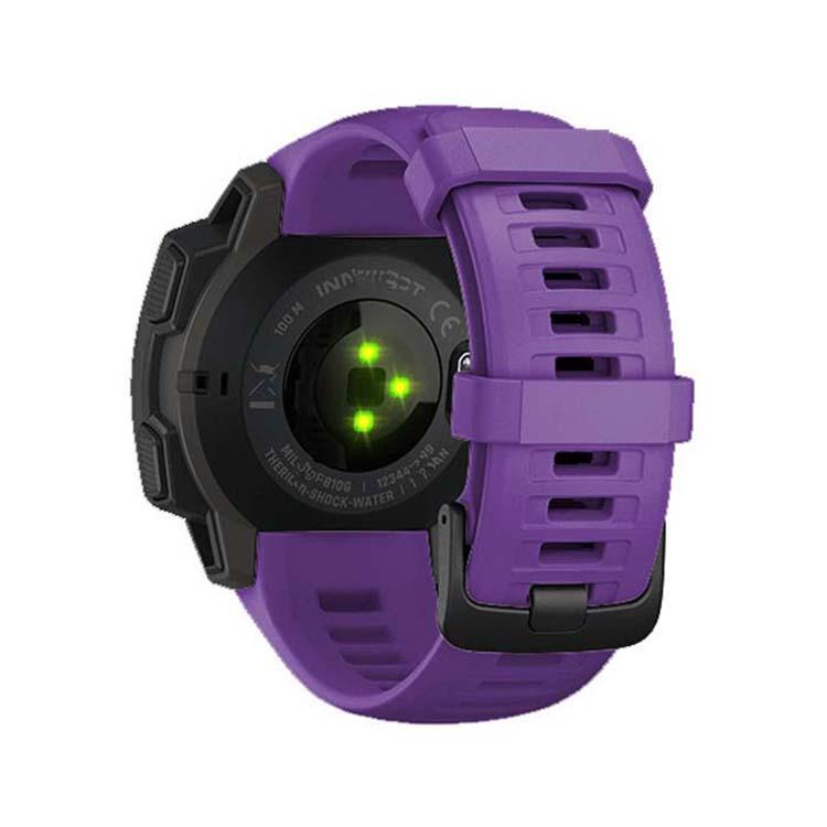 For Garmin Instinct 22mm Kalebol Steel Buckle Silicone Watch Band