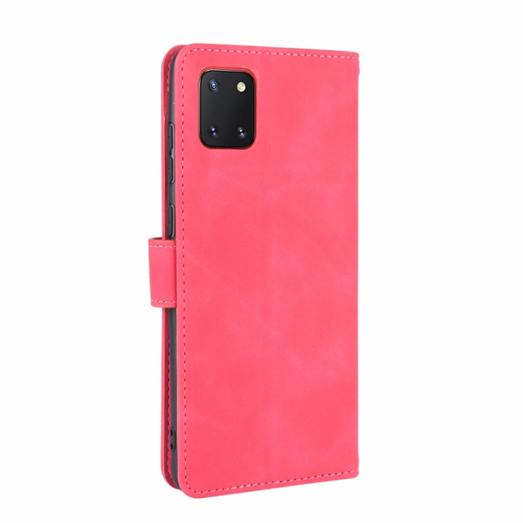 For Samsung Galaxy Note10 Lite /A81 Solid Color Skin Feel Magnetic Buckle Horizontal Flip Calf Texture PU Leather Case with Holder & Card Slots & Wallet