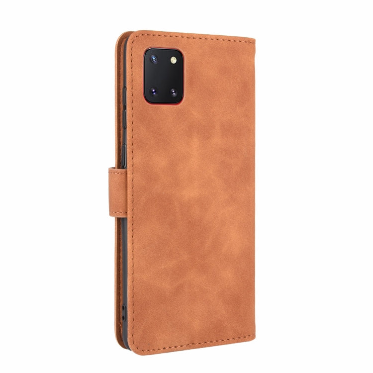 For Samsung Galaxy Note10 Lite /A81 Solid Color Skin Feel Magnetic Buckle Horizontal Flip Calf Texture PU Leather Case with Holder & Card Slots & Wallet