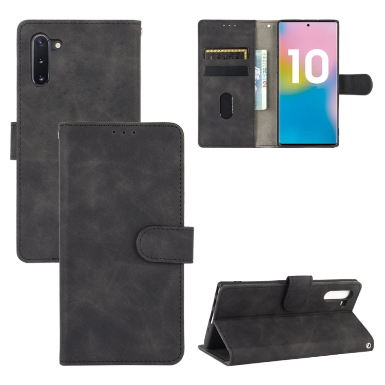 For Samsung Galaxy Note10 Solid Color Skin Feel Magnetic Buckle Horizontal Flip Calf Texture PU Leather Case with Holder & Card Slots & Wallet