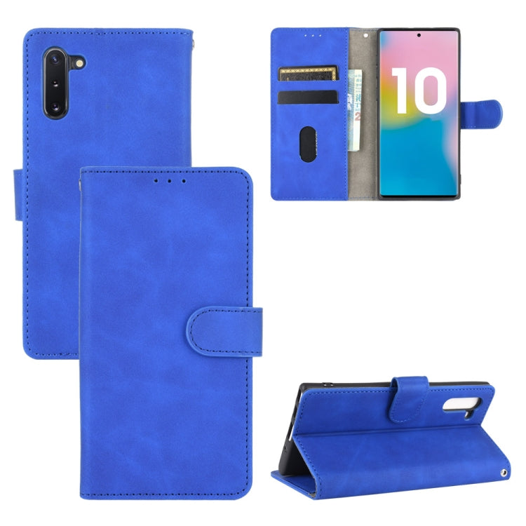 For Samsung Galaxy Note10 Solid Color Skin Feel Magnetic Buckle Horizontal Flip Calf Texture PU Leather Case with Holder & Card Slots & Wallet