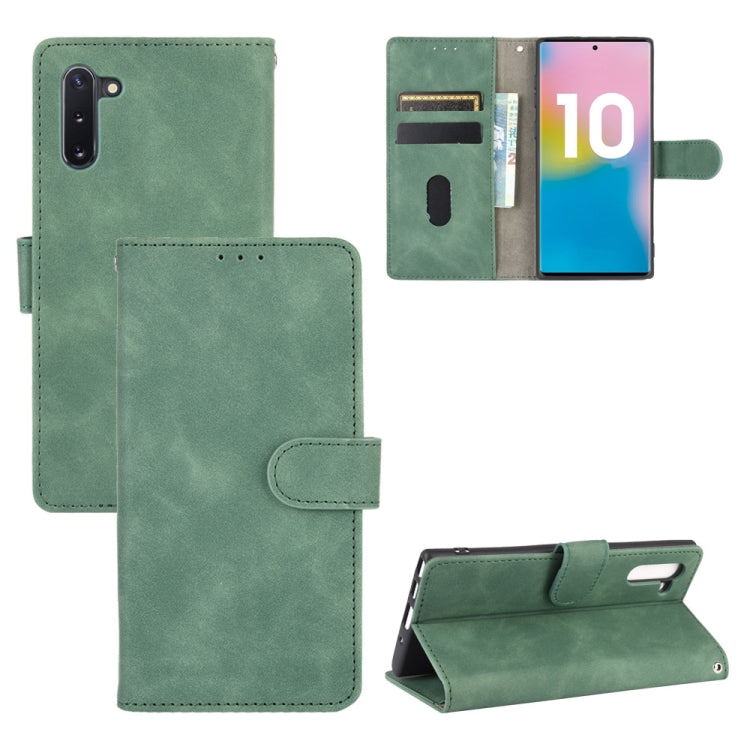 For Samsung Galaxy Note10 Solid Color Skin Feel Magnetic Buckle Horizontal Flip Calf Texture PU Leather Case with Holder & Card Slots & Wallet
