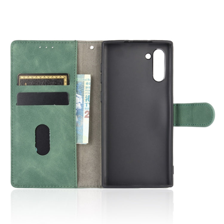 For Samsung Galaxy Note10 Solid Color Skin Feel Magnetic Buckle Horizontal Flip Calf Texture PU Leather Case with Holder & Card Slots & Wallet