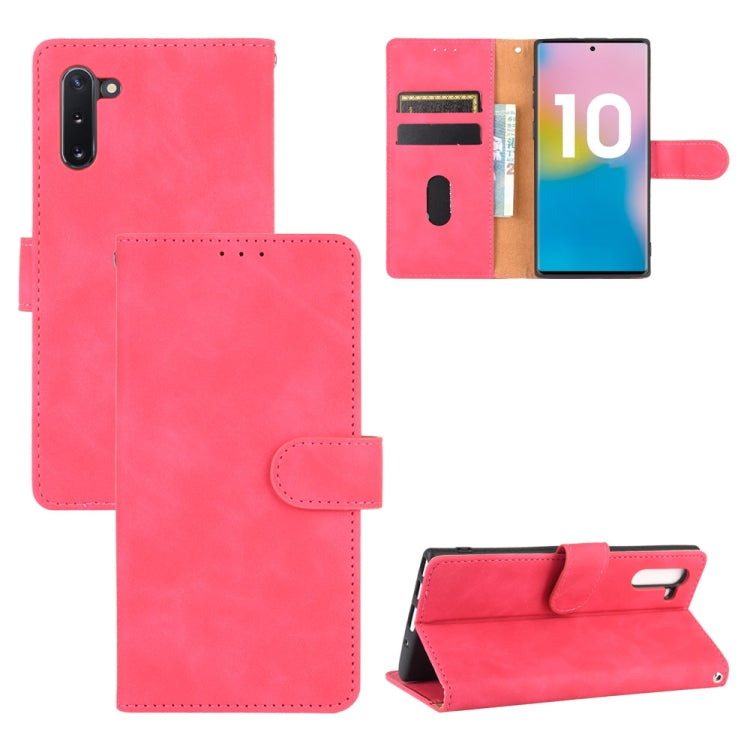 For Samsung Galaxy Note10 Solid Color Skin Feel Magnetic Buckle Horizontal Flip Calf Texture PU Leather Case with Holder & Card Slots & Wallet