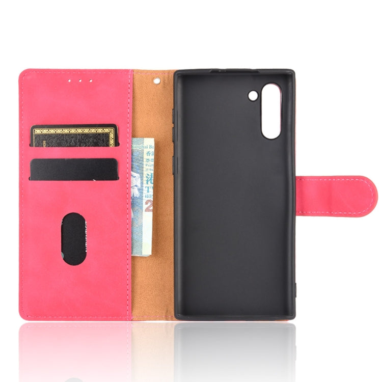 For Samsung Galaxy Note10 Solid Color Skin Feel Magnetic Buckle Horizontal Flip Calf Texture PU Leather Case with Holder & Card Slots & Wallet