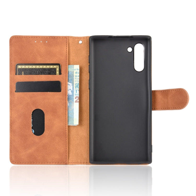 For Samsung Galaxy Note10 Solid Color Skin Feel Magnetic Buckle Horizontal Flip Calf Texture PU Leather Case with Holder & Card Slots & Wallet