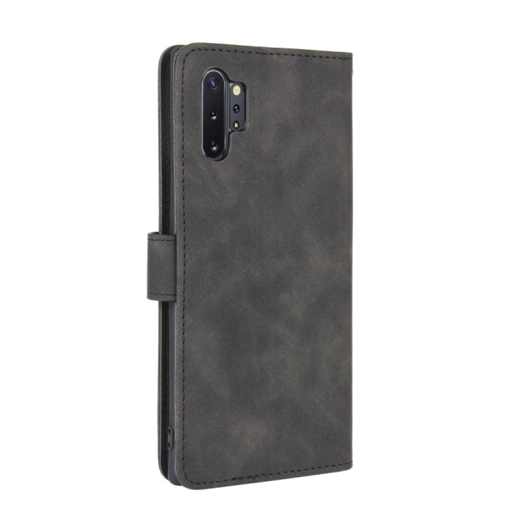 For Samsung Galaxy Note10 Plus Solid Color Skin Feel Magnetic Buckle Horizontal Flip Calf Texture PU Leather Case with Holder & Card Slots & Wallet