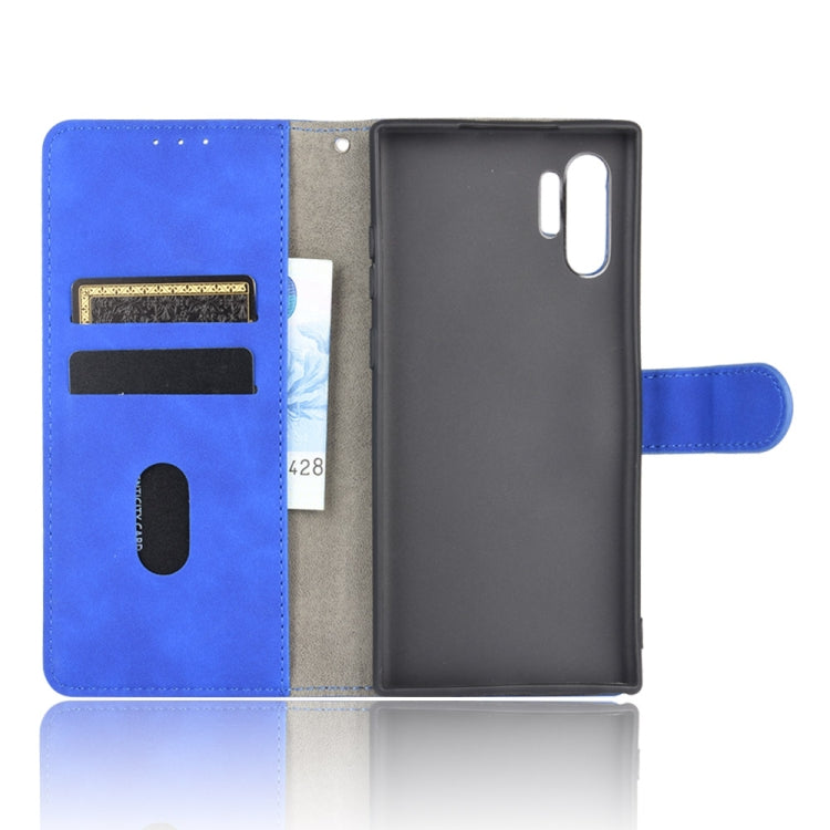 For Samsung Galaxy Note10 Plus Solid Color Skin Feel Magnetic Buckle Horizontal Flip Calf Texture PU Leather Case with Holder & Card Slots & Wallet