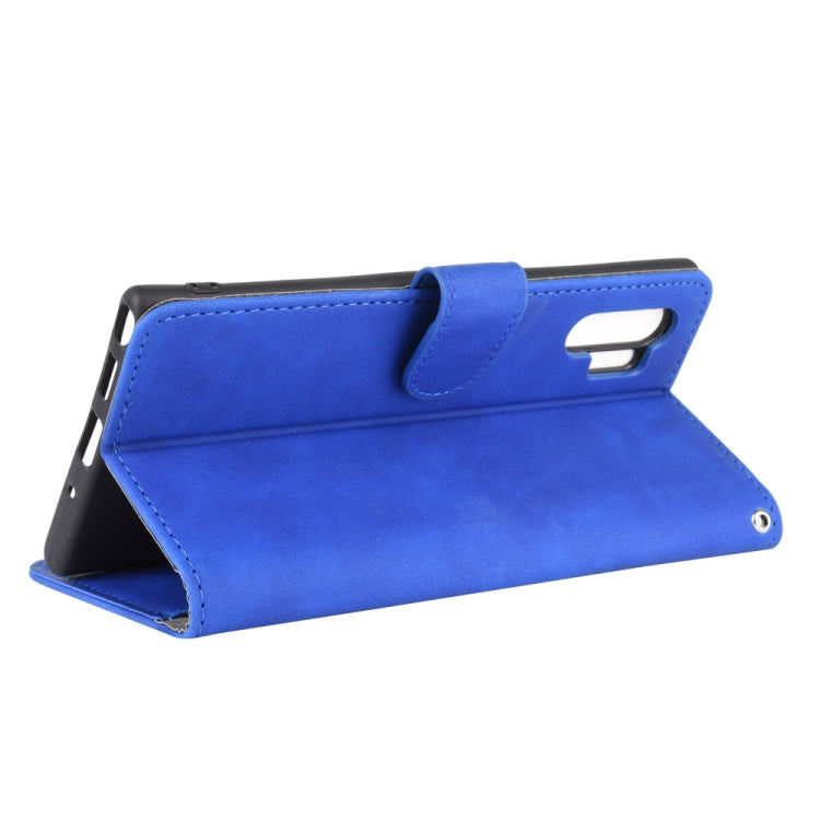 For Samsung Galaxy Note10 Plus Solid Color Skin Feel Magnetic Buckle Horizontal Flip Calf Texture PU Leather Case with Holder & Card Slots & Wallet